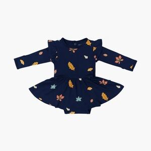 NWT Kyte Baby Foliage Long Sleeve Skirted Bodysuit